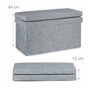 Relaxdays Folding Stool with Backrest L