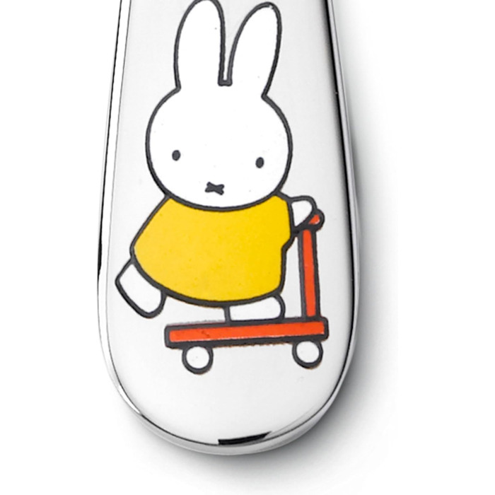 Дитячий столовий набір Miffy, 4 шт., нержавіюча сталь, сріблястий, 21.5 x 15.5 x 2.5 см