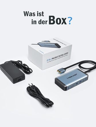 Док-станція USB-C 12 в 1: 3 монітори, HDMI, VGA, Ethernet, USB 3.0, PD 100W, SD/TF, AUX для Windows/Mac/Dell/HP