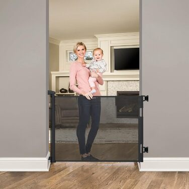 Захист для сходів Treppenschutzgitter: розтяжний захист для дітей та домашніх тварин, 0-140 см, чорний