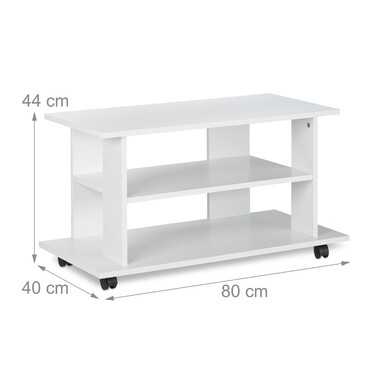 Relaxdays TV Stand with Wheels