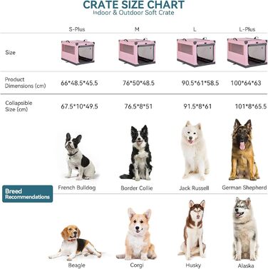 Транспортна переноска для собак та котів Petsfit, складана, для подорожей та авто, рожева, M