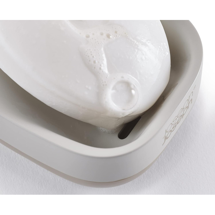 Мильниця Joseph Joseph Bathroom Slim – компактна з неслизькою основою, білий/сірий колір