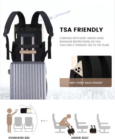 LOVEVOOK Рюкзак для жінок, великий, 15.6