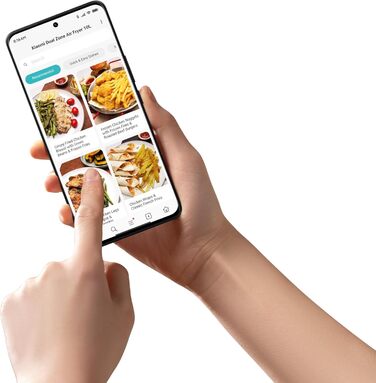 Фритюрниця Xiaomi Dual Zone 10л, 2 камери (3.5л + 6.5л), 230°C, синхронізація, 9 режимів, 2700W, без олії, сенсорне управління, чорна