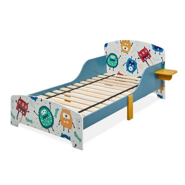 Relaxdays Kids' Bed - Little Monsters with Storage