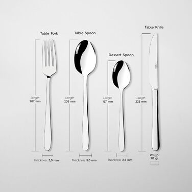 Нержавіюча столова приборів 24 шт. для 6 осіб: елегантний набір для щоденного використання та особливих випадків, стійкий до корозії