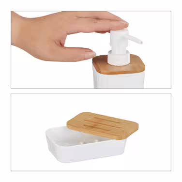 Relaxdays 4-Piece Bathroom Accessories Set