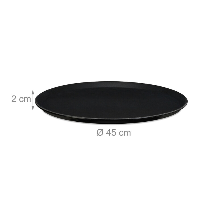 Relaxdays Round Gastro Serving Tray, 2-Piece Set