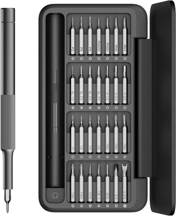 Набір викруток HOTO Feinmechaniker 28 в 1: прецизійний набір для ремонту телефонів, ПК, окулярів, годинників. Магнітний, 2 N·m, C4 × 28 mm