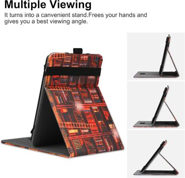 Чохол для Kindle/Kobo/Tolino/Pocketbook/Sony 6-дюймовий eReader, Folio Stand, Library