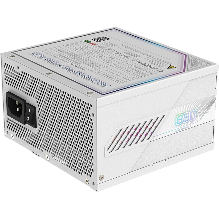 Блок живлення GIGABYTE AORUS Elite P850W Ice 850W, PCIe 5.0, 80 Plus Platinum, повністю модульний, ATX 3.0, білий