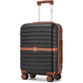 Чемодан KONO: валіза-тележка ручної поклажі 55x40x20 см (ABS+PC, з подвійними колесами, кодовий замок)