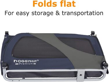 DOGGYHUT® Преміум XL велопричіп для собак до 45 кг, блакитний