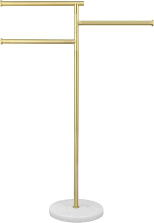 Підставка для рушників KES Gold, настільна, з нержавіючої сталі 18/8, з мамарморовою основою, 3-х ярусна, BTH219-BZ