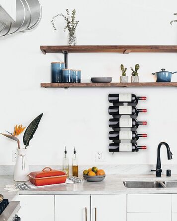 Steel wine rack for all types of wine, with wall mount and decorative molding. (2 x White)