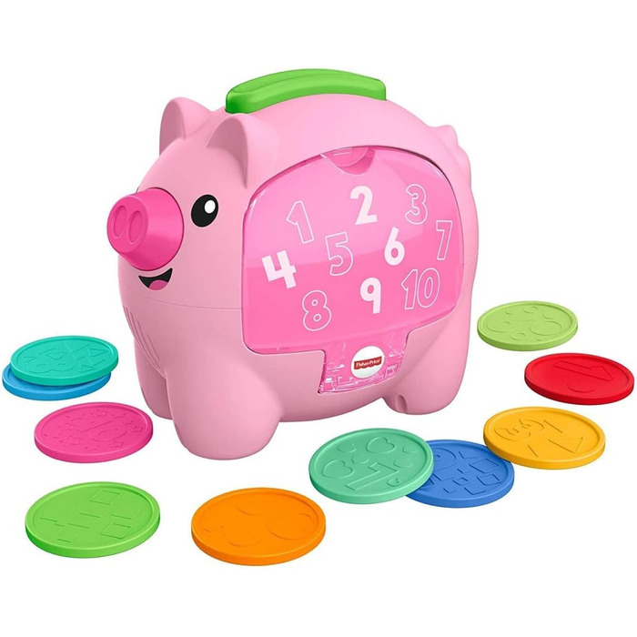 Fisher-Price Сміх та Навчання Лічильна Скарбничка, музична іграшка для малюків, багатобарвна