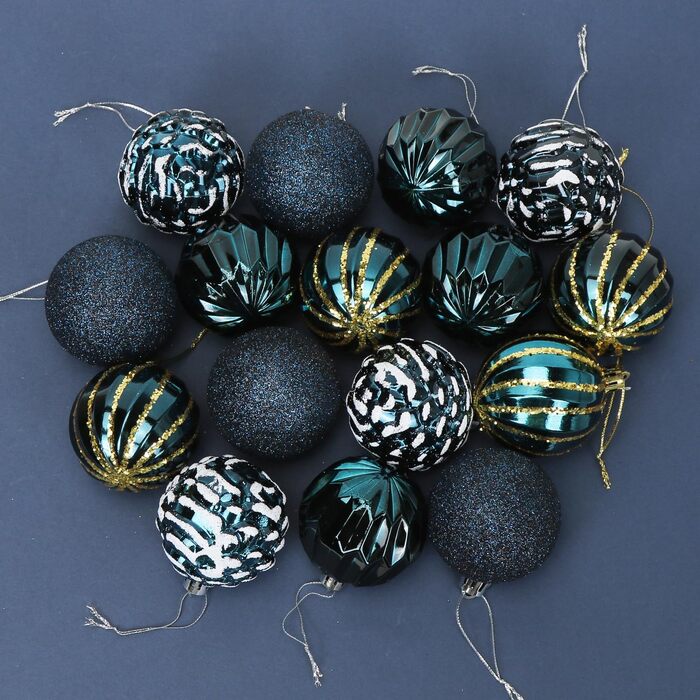 Набір прикрас на ялинку Bluelves, 16 шт, рожеві кулі 6 см, пластик