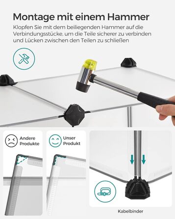 Клітка для гризунів SONGMICS Freigehege з піддоном, 143 x 73 x 46 см, біла (LPC02W M)