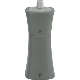 Набір для солі та перцю Grunwerg 2-в-1, пластик, білий/сірий