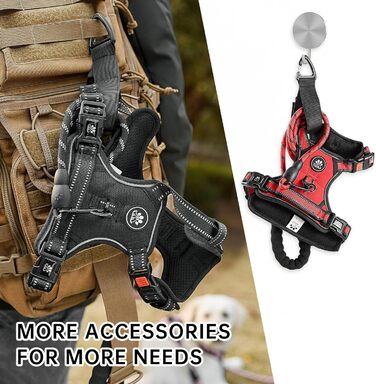 Нашийник для собак середніх порід NESTROAD, розмір M, червоний. Анти-тягнучий нашийник, обхват шиї 33-43 см, обхват грудей 43-64 см. Безпечний нашийник для собак з підкладкою