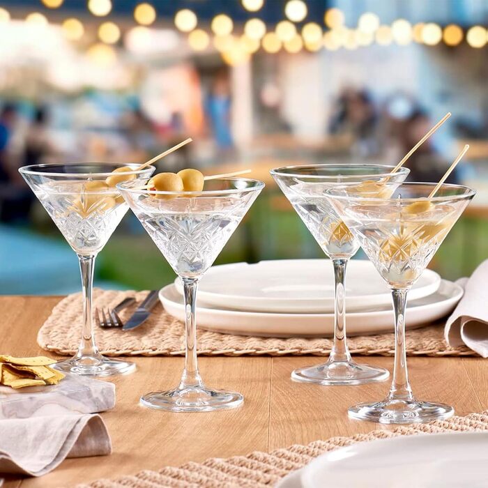 Набір келихів Мартіні 6 шт. 175 мл, келихи Cosmopolitan, келихи для коктейлів, келихи для вечірок (без свинцю, придатні для миття в посудомийній машині)