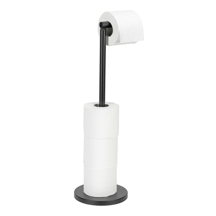 Підставка для туалетного паперу WENKO, чорна, з місцем для 4 рулонів, 21 x 55 x 17 см