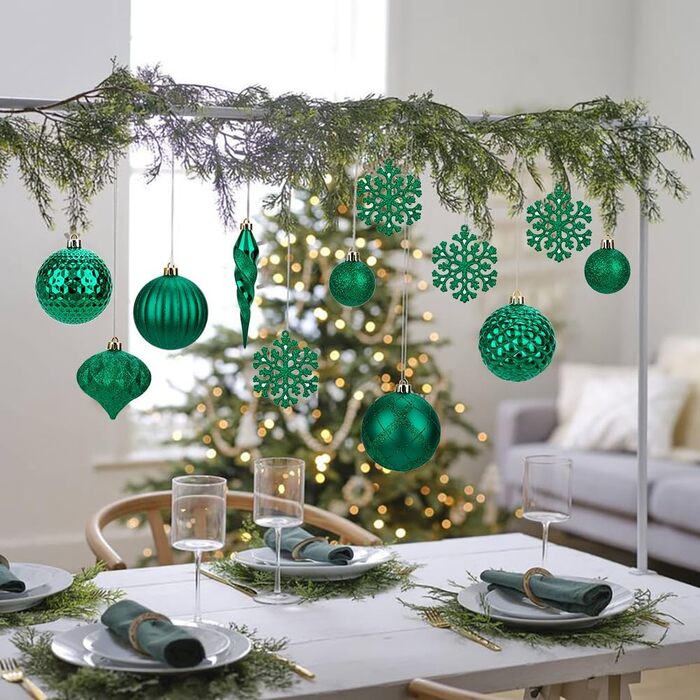 50 блакитних новорічних куля для прикраси ялинки, ударостійкі, новорічний декор