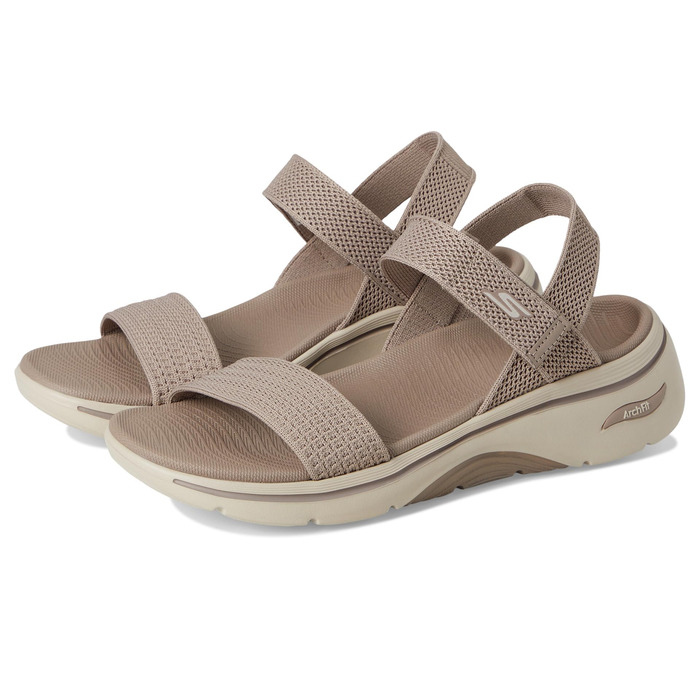Сандалі Skechers Go Walk Arch Fit 2.0 Annie – бежеві текстильні жіночі, 38 EU