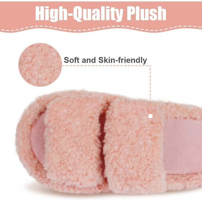 Тапочки жіночі OFFCUP Fuzzy з м'якою піною Memory, у формі акули, антиковзкі, теплі та зручні, рожеві, 38/39