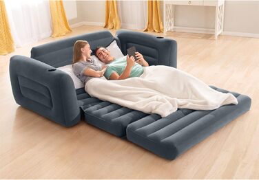 Intex розкладне крісло-ліжко, надувне двоспальне ліжко Queen Size