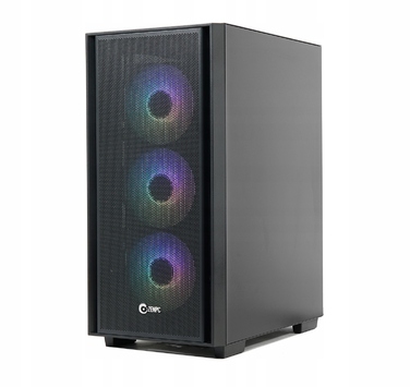 Корпус ZENPC Flow TG Black ARGB Midi Tower, чорний