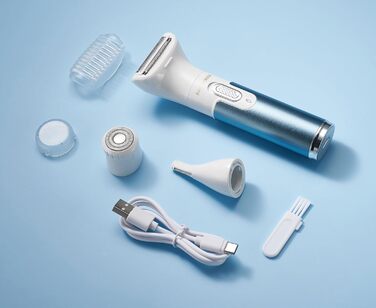 Електричний тример для тіла BarberBoss 3-в-1 QR-8082: для обличчя, ніг, рук та зони бікіні