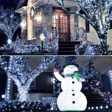 Льо́мка́ гірля́нда 100 LED, білий колір, для зовнішнього використання, вологостійка, 8 режимів, з пультом дистанційного керування та таймером. Підходить для декорування вечірок, свят, садів, балконів, ялинок. 1000 LED.