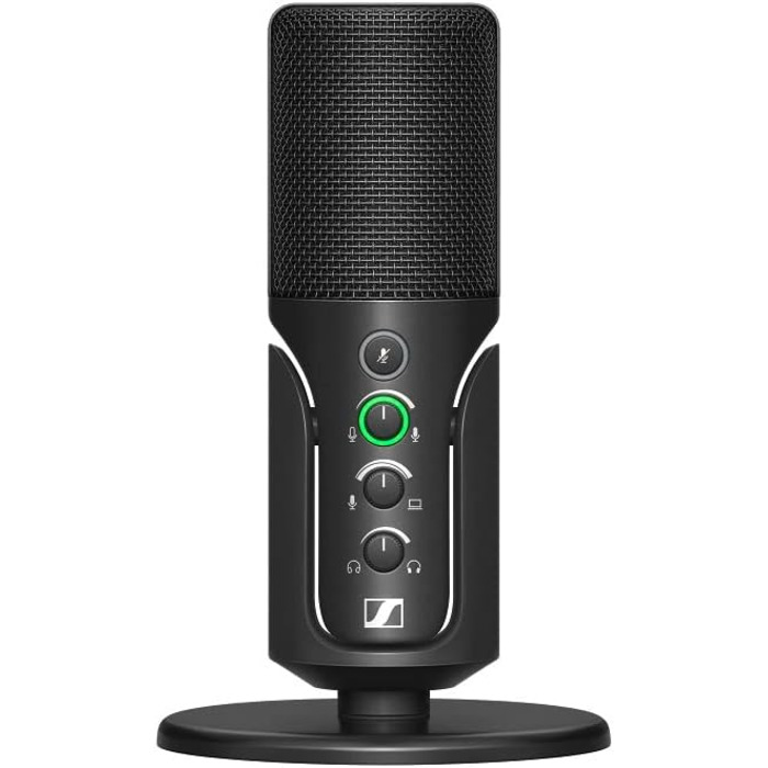 Sennheiser Profile USB мікрофон: конденсаторний мікрофон з USB-підключенням для подкастів та стрімінгу. В комплекті: стійка та кабель USB-C 1.2м. Чорний (700065)