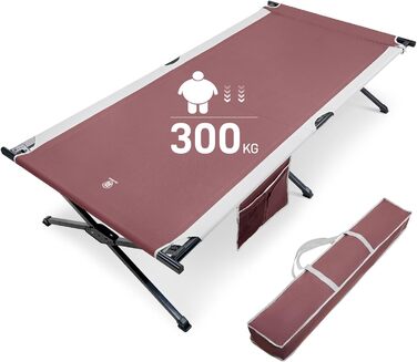 Розкладне ліжко EVER ADVANCED для кемпінгу: велике, стабільне, 214x106 см, до 300 кг, для відпочинку на природі та вдома