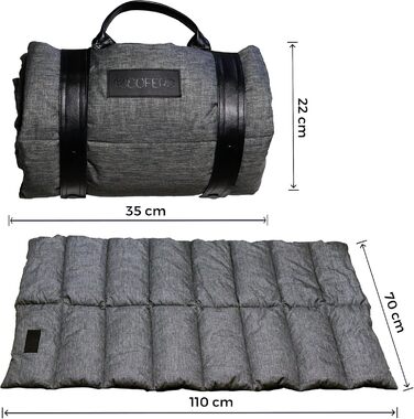 Portable Outdoor & Indoor Dog Bed/Dog Mat/Dog Blanket 110cm*70cm with Built-in Handle and Strap Chew Protection – Waterproof Dog Blanket for Travel – Large & Medium-Sized Dogs