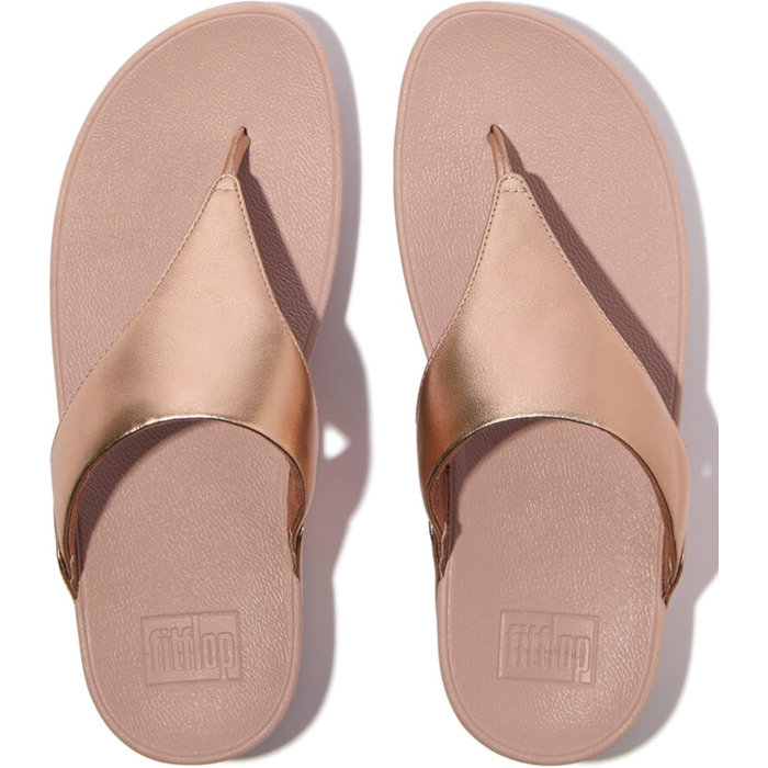 Сандалі жіночі Fitflop Lulu з шкіри, рожево-золотисті, розмір 39 EU