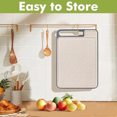 Ніжне велике обрізне дошка XIAPIA з нержавіючої сталі 304 та пластику з точилкою для ножів, 44x30x2,6 см, з соковидавом та лінійкою, антибактеріальне, без BPA