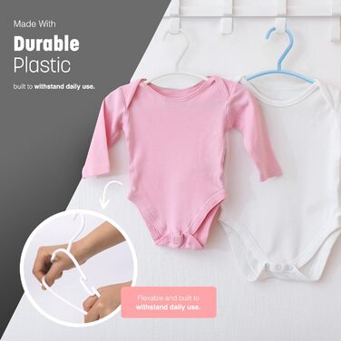 Детские вешалки для одежды Keplin - 36 шт., белые, не скользящие, для детской и младенческой одежды