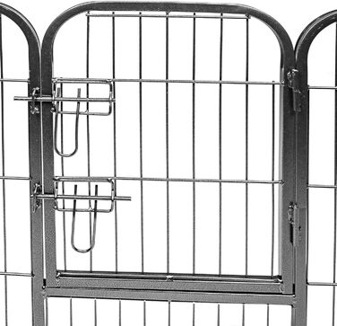 Металевий вольєр для цуценят Estexo, огорожа для цуценят, клітка для цуценят, загін для собак, вольєр для собак (8 панелей, 80x100 см)