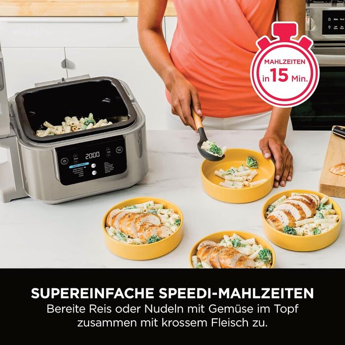 Мультиварка Ninja Speedi 5.7L 10-в-1: мультикокція, фритюрниця, гриль, випічка, Stone Gold ON500EUSTGD