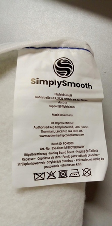 Преміальний чохол для прасувальної дошки SimplySmooth E2663, 120 x 40 см