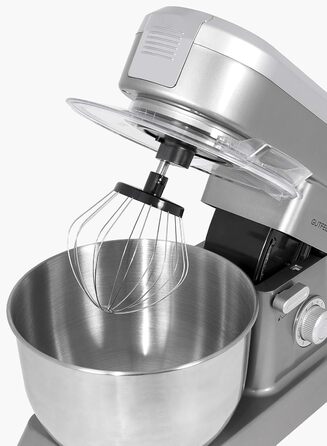 Кухонна машина GUTFELS KM 8102 roi | 1200 Вт | 10 швидкостей | 5 л чаша | Насадки: вінчик, гак для тіста, гак для збивання | Червона