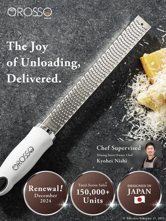 Grate, cheese grater, grate, cheese mill, Parmesan cheese, ginger, garlic zest grater (white)