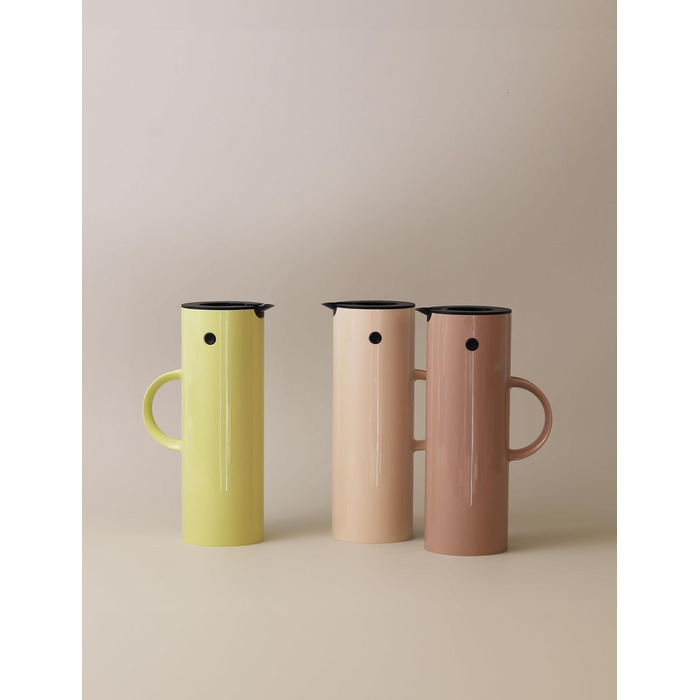 Термос Stelton EM77 - 1 л, з подвійними стінками, для гарячих/холодних напоїв, з скляною вставкою, магнітним замком, вінтажний дизайн (Wheat)