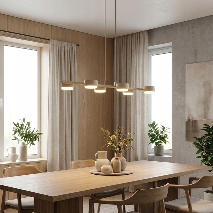 Підвісна лампа Elko-Lighting Mono Ecru, 6 точок світла, GX53