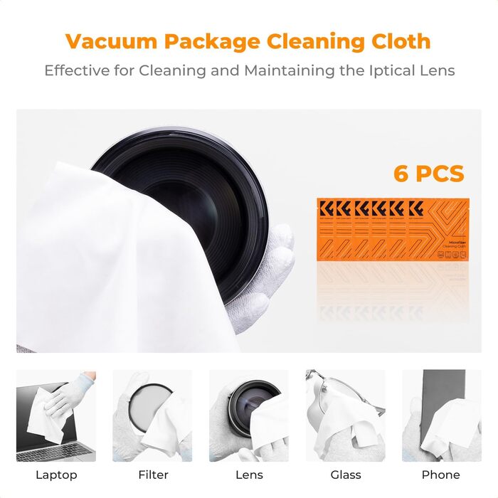 Набір для чищення об'єктивів K&F Concept 15-в-1 (з рідиною) - для фотографів