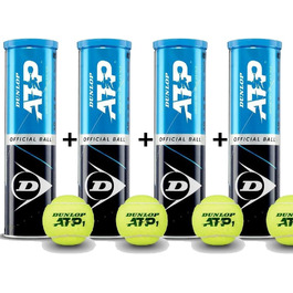 4 тенісні м'ячі Dunlop ATP 4TIN в упаковці з 4 шт. – вигідний набір