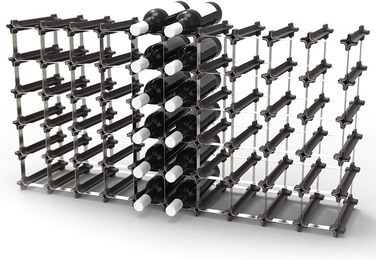Wine rack, stainless steel, silver, 49.5 x 49.5 cm, 25-unit (50er Large Kit Wine Rack)